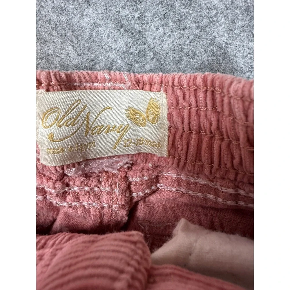 Old Navy Vintage 2000s Pink Corduroy Pants Kids 12-18 Months Dusty Rose Y2K‎